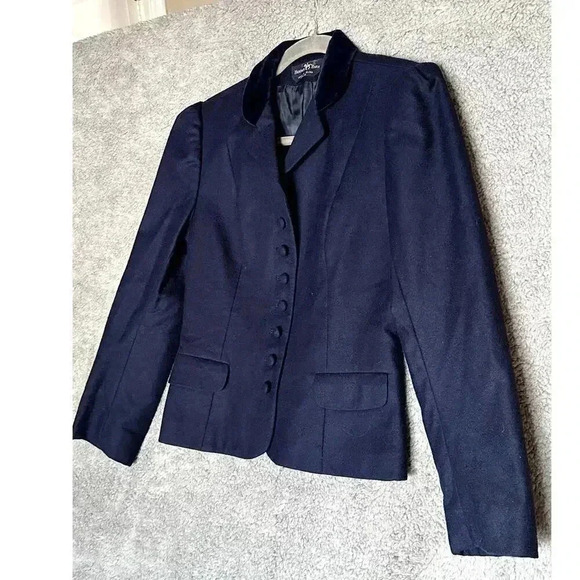 Hunter's Run Women's Wool Riding Equestrian Jacket Blue - Small - Picture 3 of 8